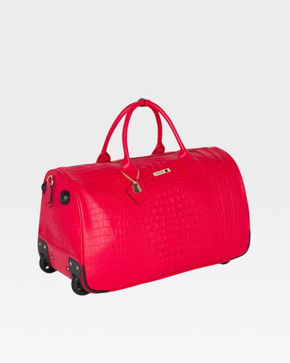 Apollo 2 Backpack & Rolling Duffle Bag Set in Red