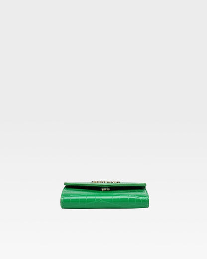 Mini Leather Wallet in Green