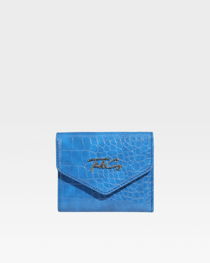 Mini Leather Wallet in Royal Blue