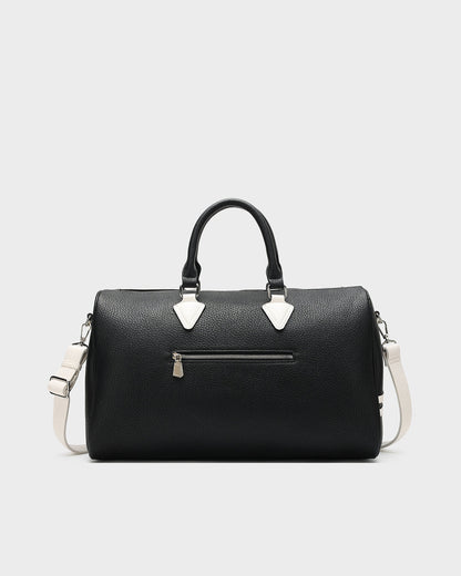 Striped Sensation Duffle Bag in Black