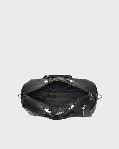 Striped Sensation Duffle Bag in Black