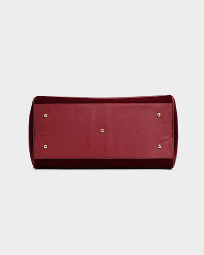 Velvet Travel Set in Burgundy